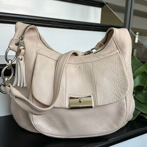 Pulicati Italian Leather Shoulder Bag designer neutral soft luxurious clean